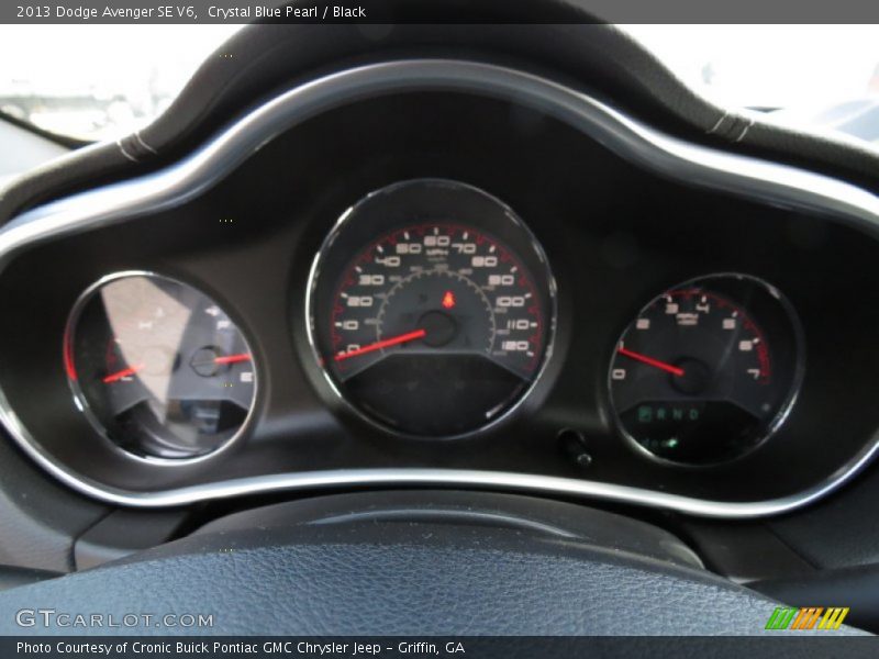 Crystal Blue Pearl / Black 2013 Dodge Avenger SE V6