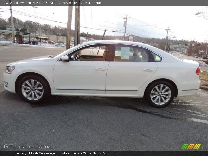 Candy White / Cornsilk Beige 2012 Volkswagen Passat 2.5L SEL