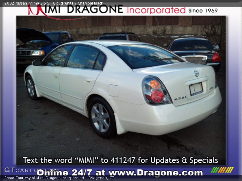 Cloud White / Charcoal Black 2002 Nissan Altima 2.5 S