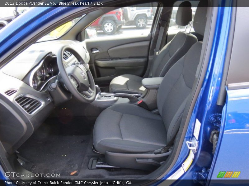 Blue Streak Pearl / Black 2013 Dodge Avenger SE V6