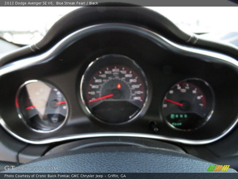Blue Streak Pearl / Black 2013 Dodge Avenger SE V6