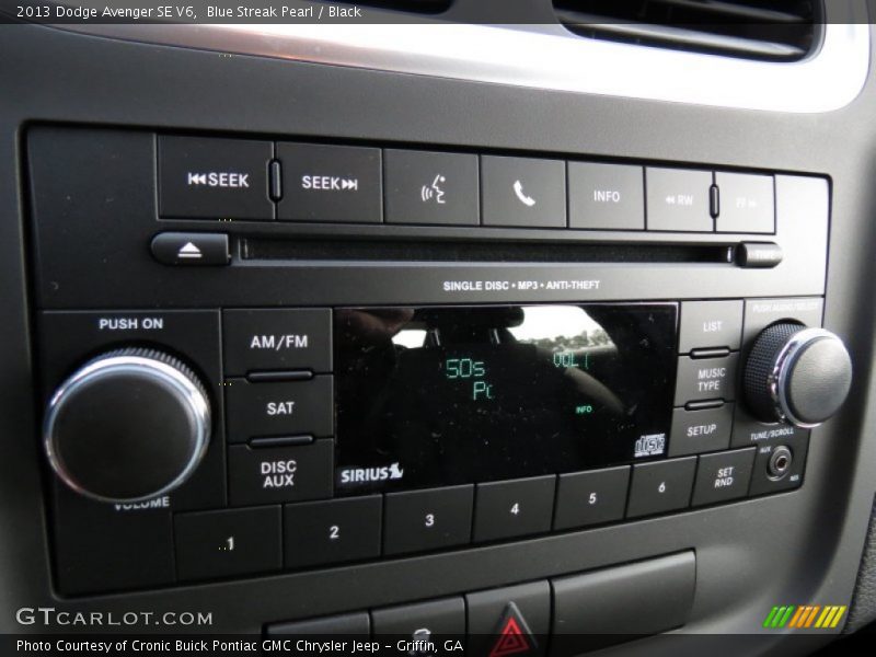 Blue Streak Pearl / Black 2013 Dodge Avenger SE V6