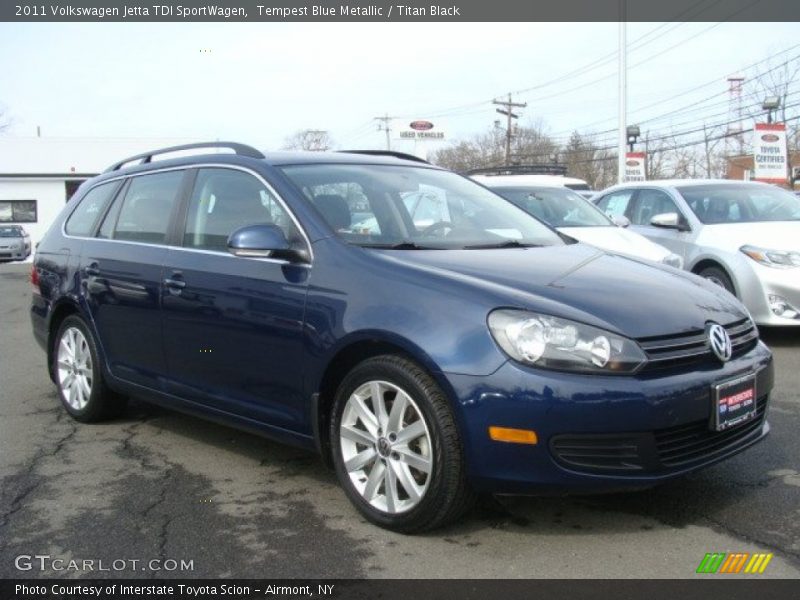 Tempest Blue Metallic / Titan Black 2011 Volkswagen Jetta TDI SportWagen