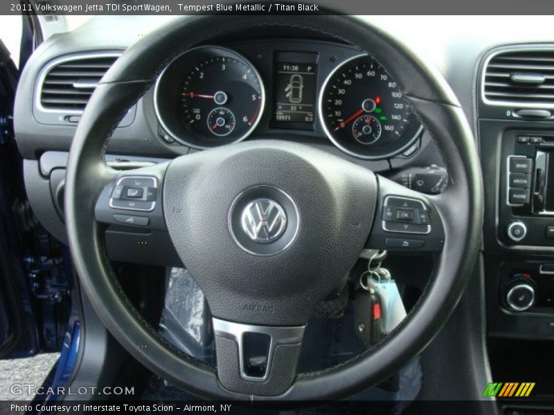 Tempest Blue Metallic / Titan Black 2011 Volkswagen Jetta TDI SportWagen