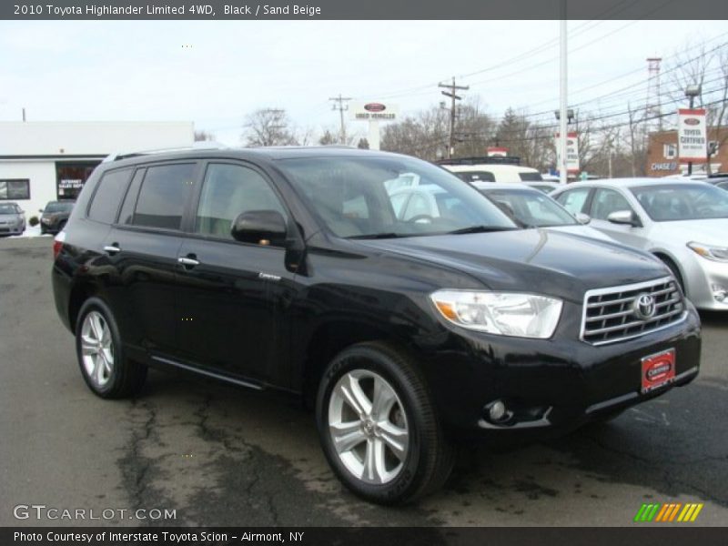 Black / Sand Beige 2010 Toyota Highlander Limited 4WD