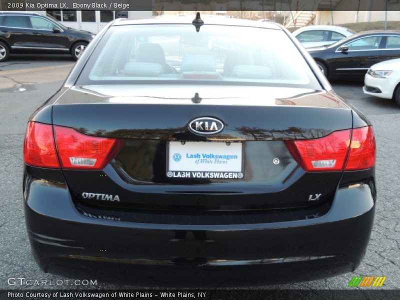 Ebony Black / Beige 2009 Kia Optima LX