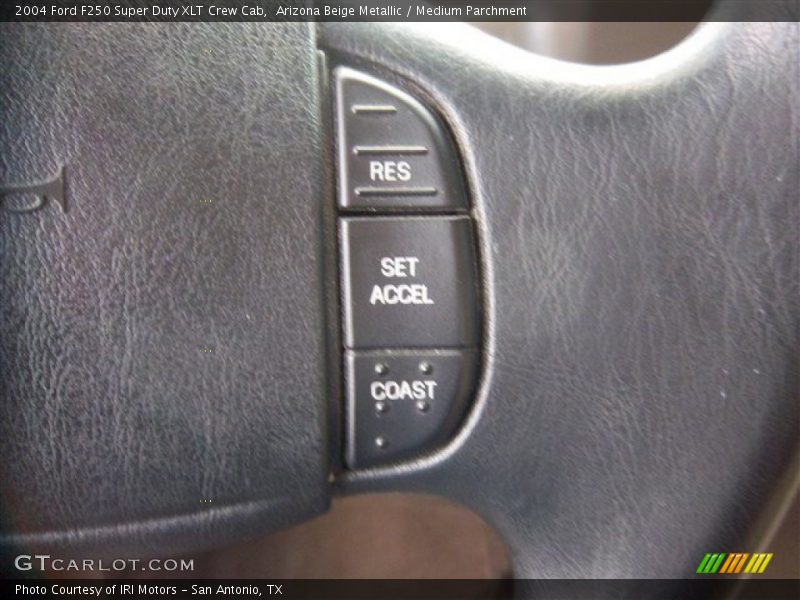 Arizona Beige Metallic / Medium Parchment 2004 Ford F250 Super Duty XLT Crew Cab