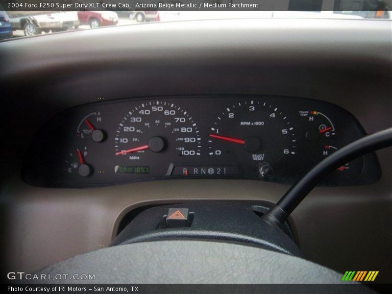 Arizona Beige Metallic / Medium Parchment 2004 Ford F250 Super Duty XLT Crew Cab
