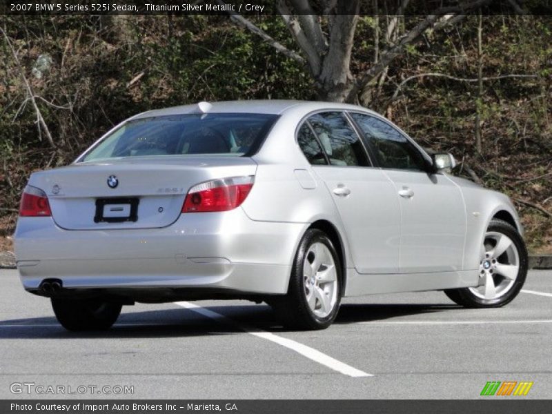 Titanium Silver Metallic / Grey 2007 BMW 5 Series 525i Sedan