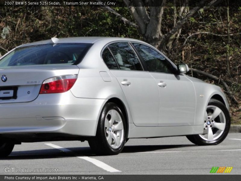Titanium Silver Metallic / Grey 2007 BMW 5 Series 525i Sedan
