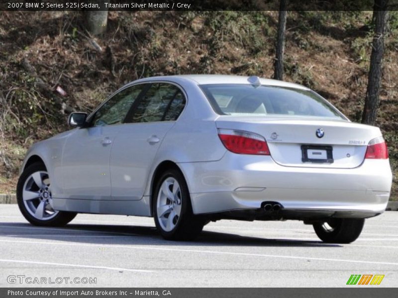 Titanium Silver Metallic / Grey 2007 BMW 5 Series 525i Sedan