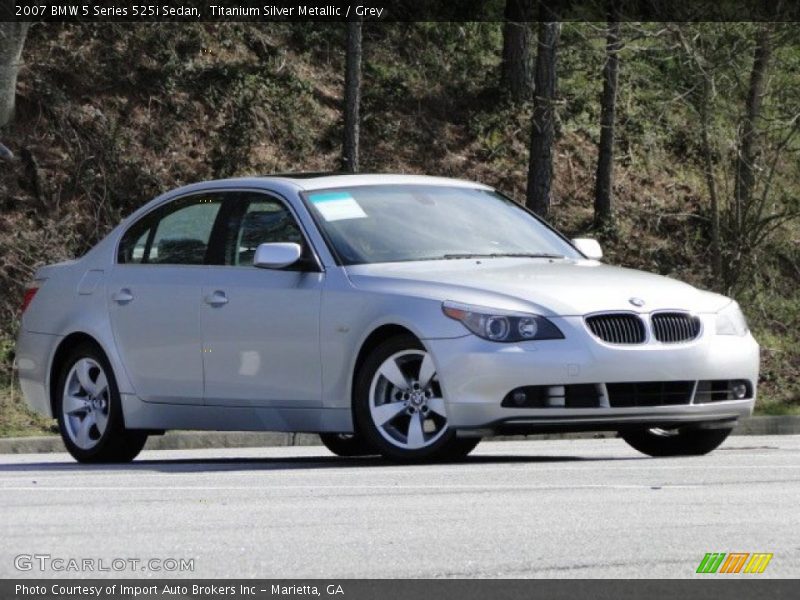 Titanium Silver Metallic / Grey 2007 BMW 5 Series 525i Sedan