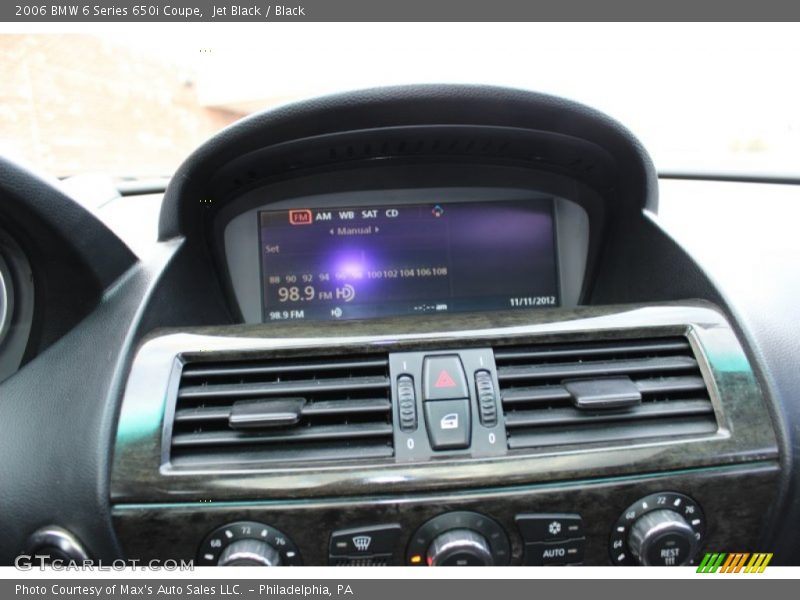 Jet Black / Black 2006 BMW 6 Series 650i Coupe