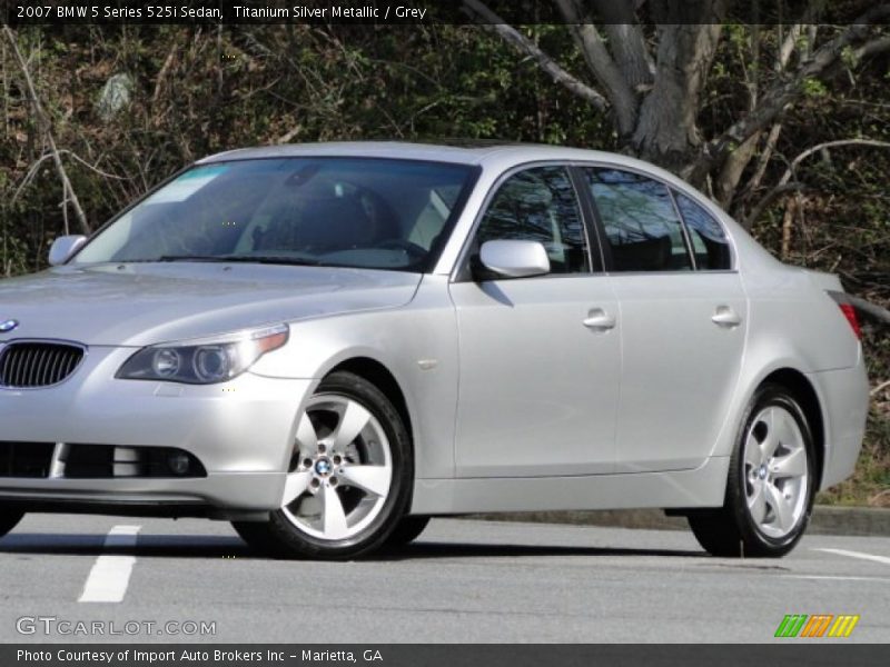 Titanium Silver Metallic / Grey 2007 BMW 5 Series 525i Sedan