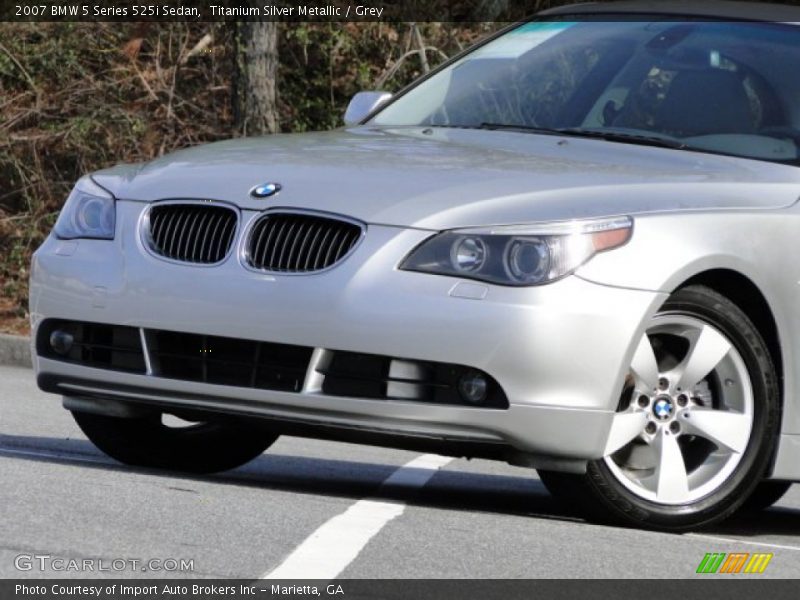 Titanium Silver Metallic / Grey 2007 BMW 5 Series 525i Sedan