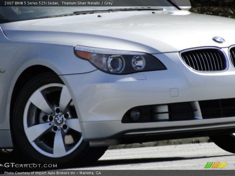 Titanium Silver Metallic / Grey 2007 BMW 5 Series 525i Sedan