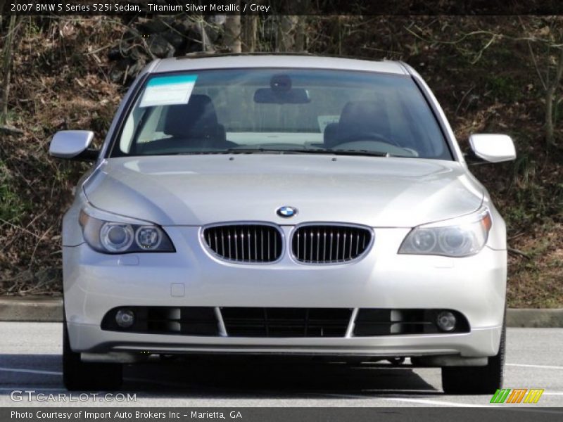 Titanium Silver Metallic / Grey 2007 BMW 5 Series 525i Sedan