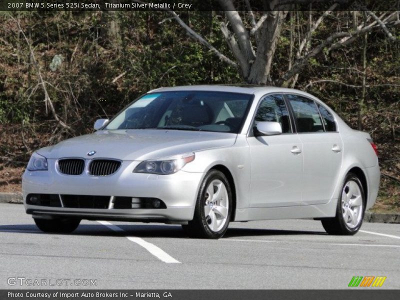 Titanium Silver Metallic / Grey 2007 BMW 5 Series 525i Sedan