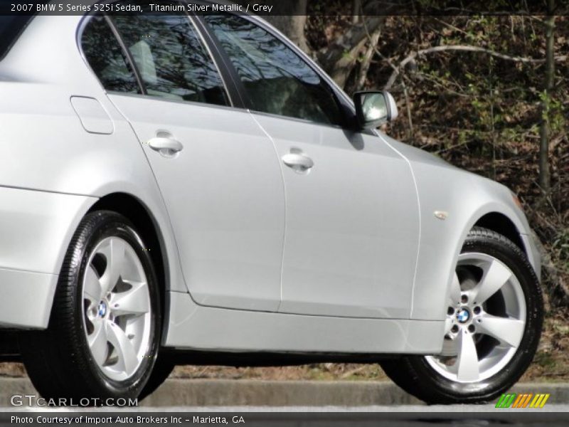 Titanium Silver Metallic / Grey 2007 BMW 5 Series 525i Sedan
