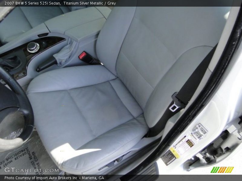 Titanium Silver Metallic / Grey 2007 BMW 5 Series 525i Sedan