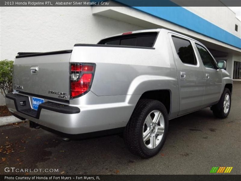 Alabaster Silver Metallic / Gray 2013 Honda Ridgeline RTL