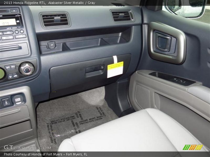 Alabaster Silver Metallic / Gray 2013 Honda Ridgeline RTL
