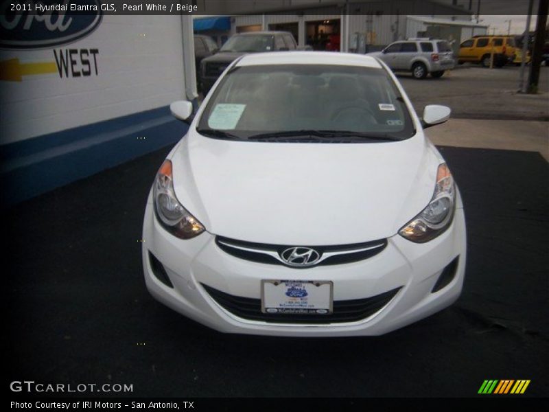 Pearl White / Beige 2011 Hyundai Elantra GLS