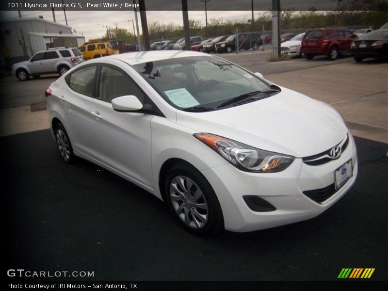 Pearl White / Beige 2011 Hyundai Elantra GLS