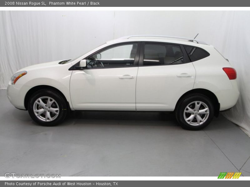 Phantom White Pearl / Black 2008 Nissan Rogue SL