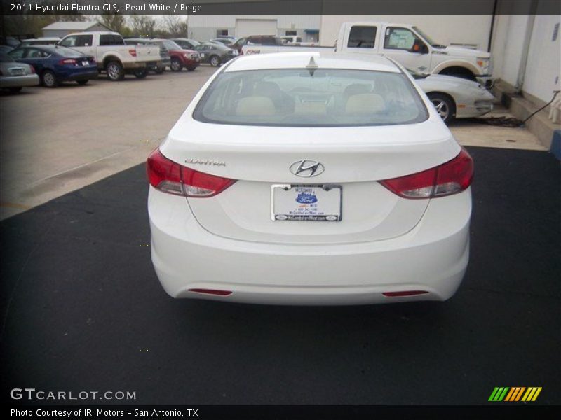 Pearl White / Beige 2011 Hyundai Elantra GLS