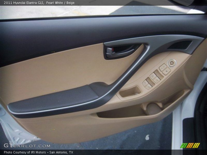 Pearl White / Beige 2011 Hyundai Elantra GLS