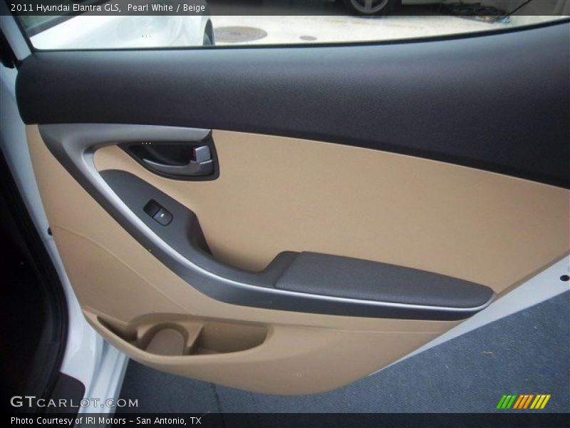Pearl White / Beige 2011 Hyundai Elantra GLS