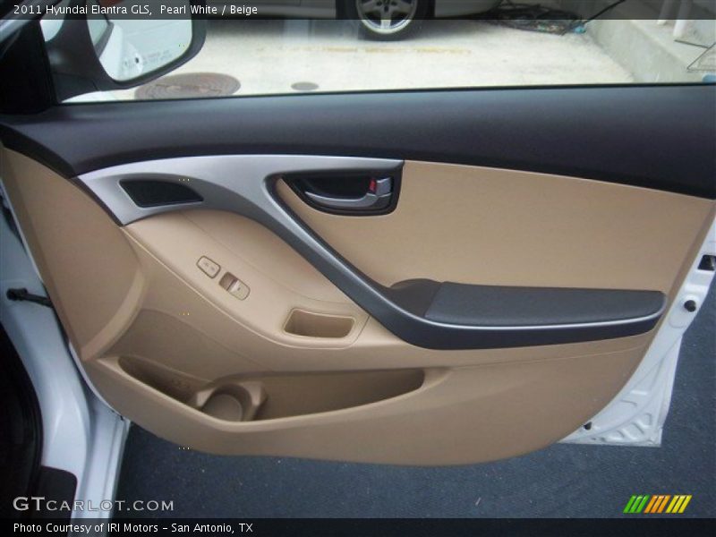 Pearl White / Beige 2011 Hyundai Elantra GLS