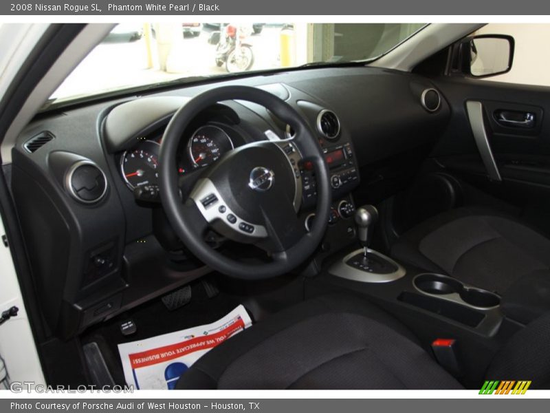 Phantom White Pearl / Black 2008 Nissan Rogue SL