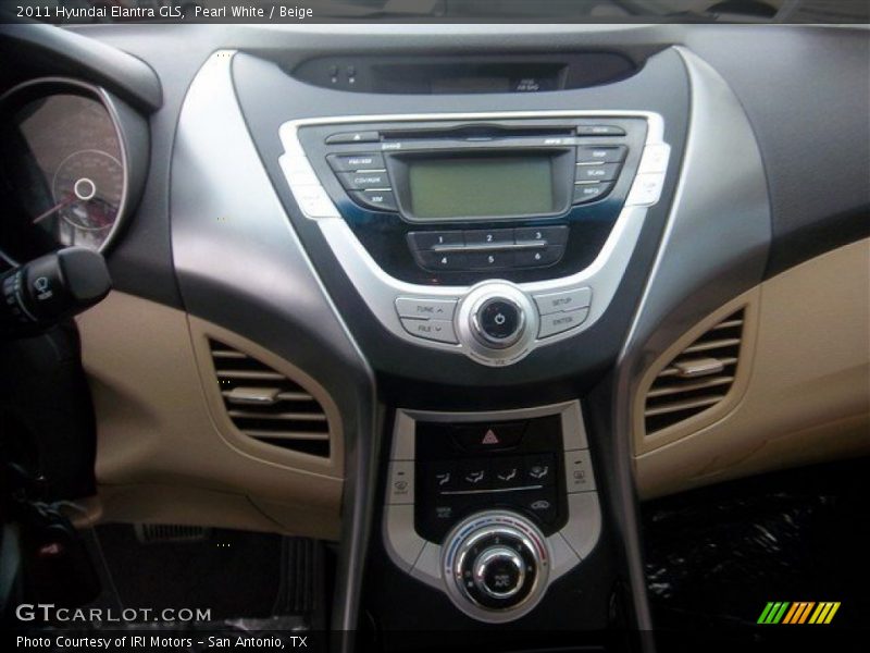 Pearl White / Beige 2011 Hyundai Elantra GLS