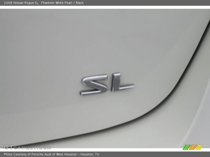 Phantom White Pearl / Black 2008 Nissan Rogue SL
