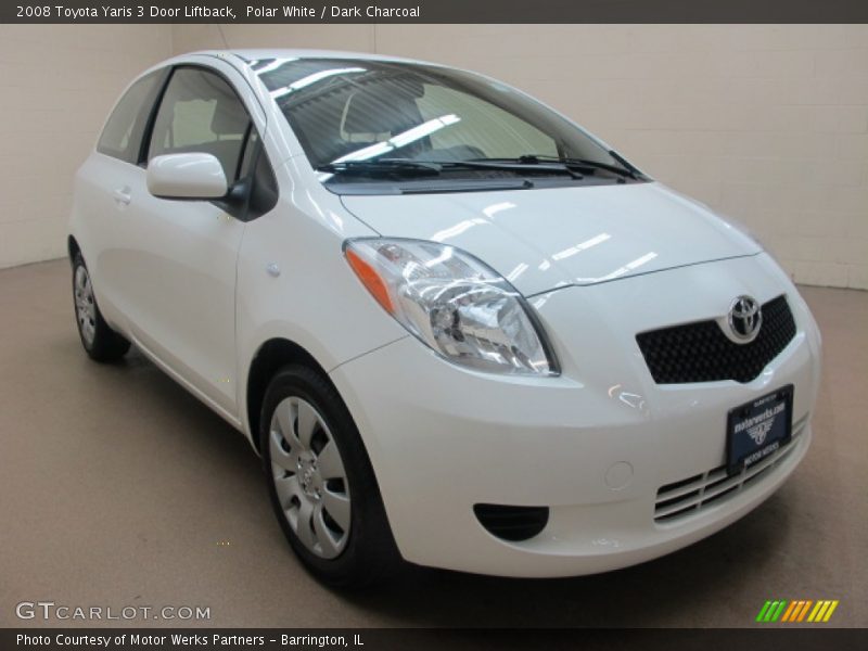 Polar White / Dark Charcoal 2008 Toyota Yaris 3 Door Liftback