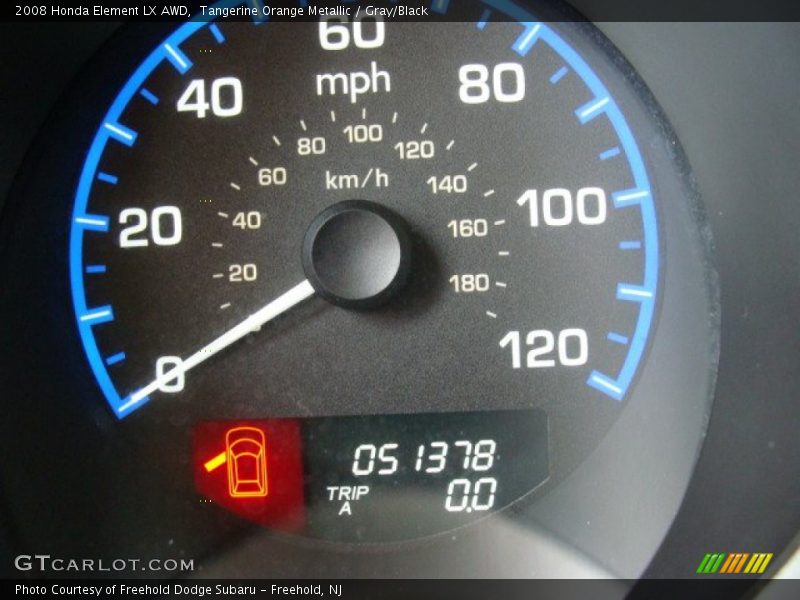 Tangerine Orange Metallic / Gray/Black 2008 Honda Element LX AWD