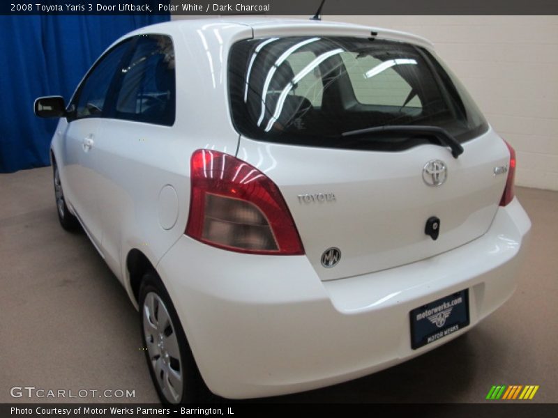Polar White / Dark Charcoal 2008 Toyota Yaris 3 Door Liftback