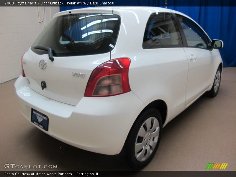 Polar White / Dark Charcoal 2008 Toyota Yaris 3 Door Liftback