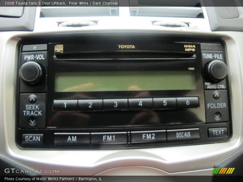 Polar White / Dark Charcoal 2008 Toyota Yaris 3 Door Liftback