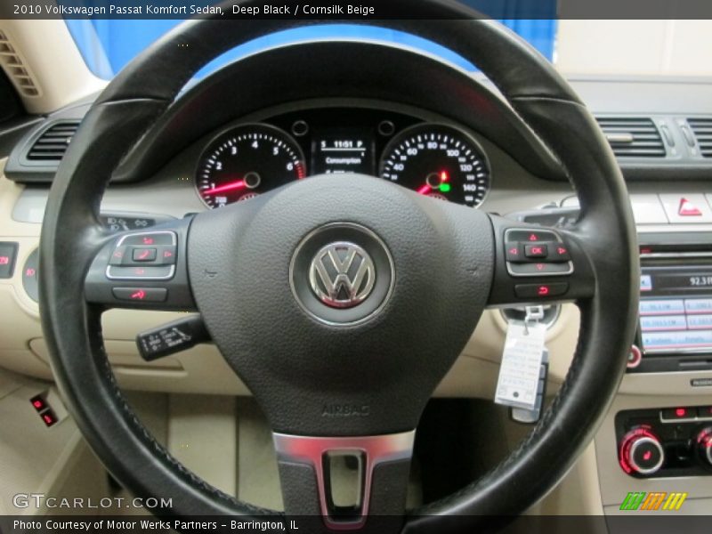 Deep Black / Cornsilk Beige 2010 Volkswagen Passat Komfort Sedan