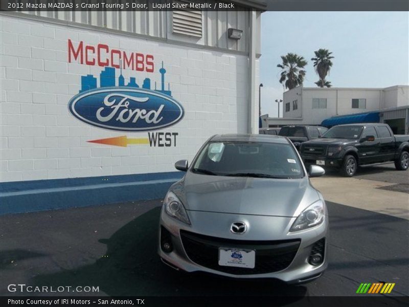 Liquid Silver Metallic / Black 2012 Mazda MAZDA3 s Grand Touring 5 Door