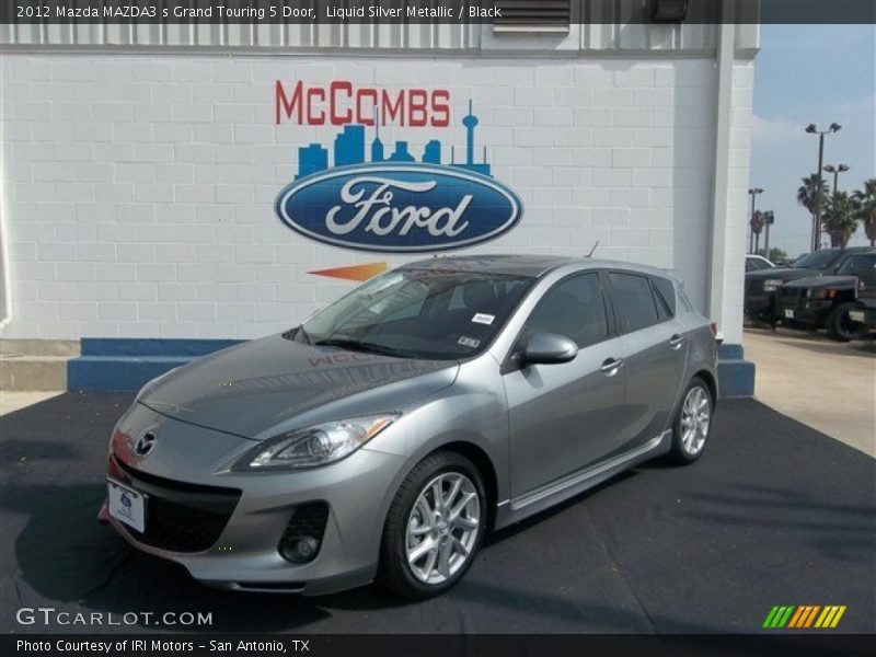 Liquid Silver Metallic / Black 2012 Mazda MAZDA3 s Grand Touring 5 Door