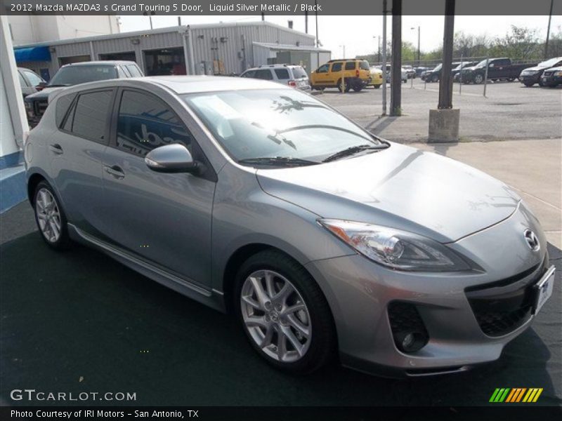 Liquid Silver Metallic / Black 2012 Mazda MAZDA3 s Grand Touring 5 Door