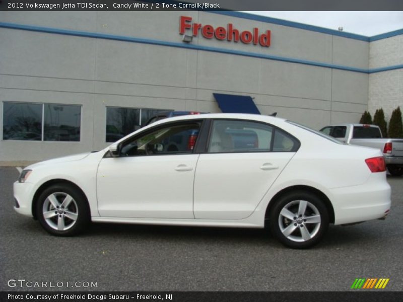 Candy White / 2 Tone Cornsilk/Black 2012 Volkswagen Jetta TDI Sedan