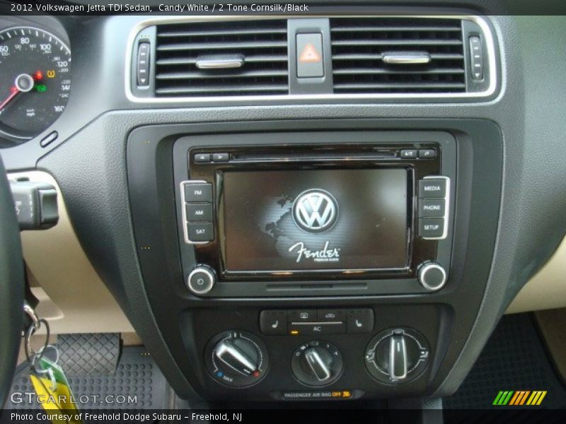 Candy White / 2 Tone Cornsilk/Black 2012 Volkswagen Jetta TDI Sedan