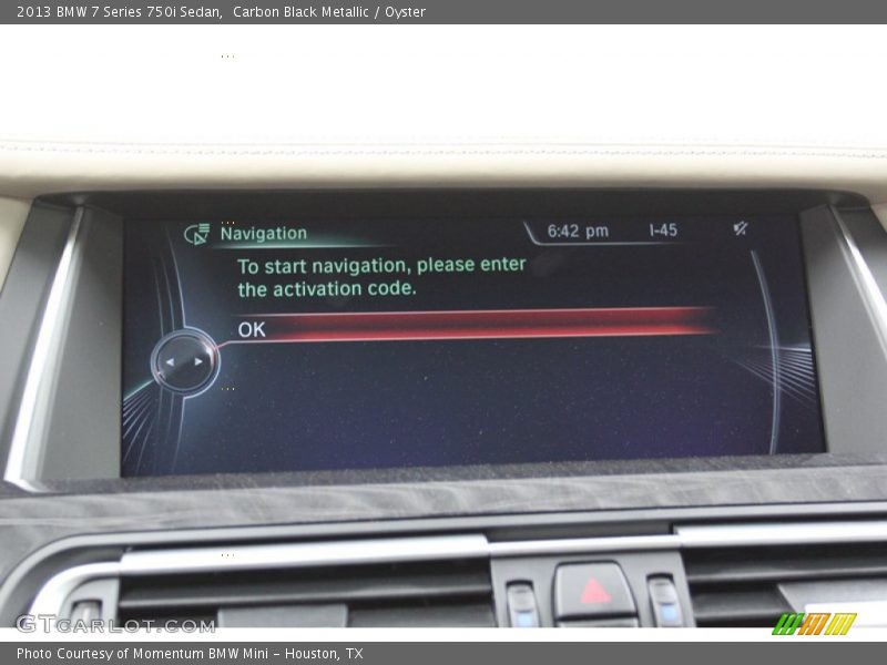 Carbon Black Metallic / Oyster 2013 BMW 7 Series 750i Sedan