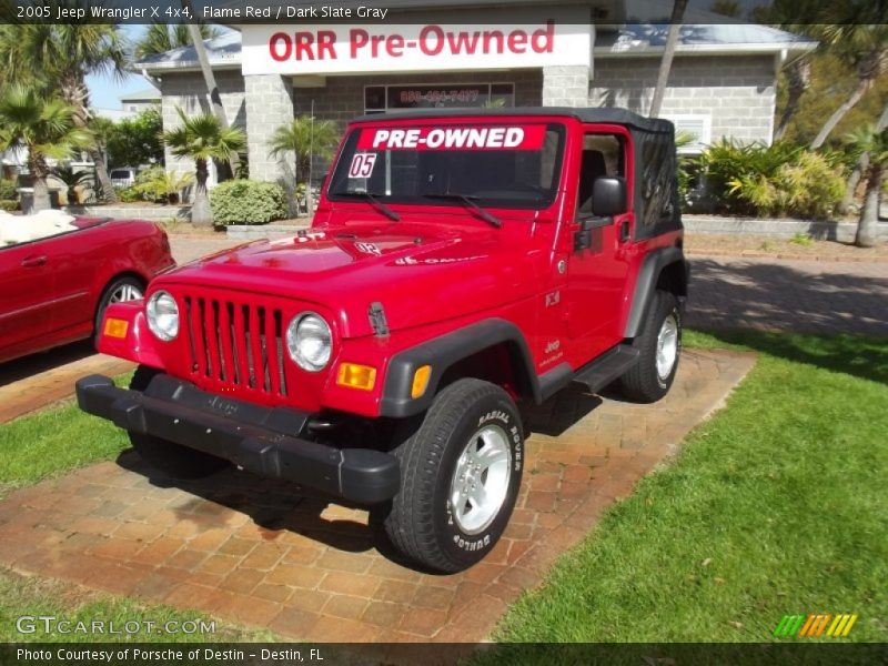 Flame Red / Dark Slate Gray 2005 Jeep Wrangler X 4x4