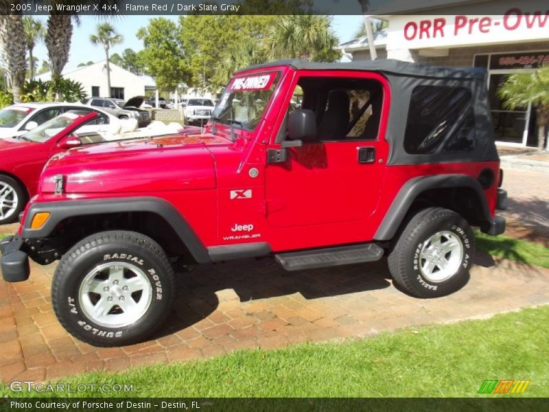 Flame Red / Dark Slate Gray 2005 Jeep Wrangler X 4x4